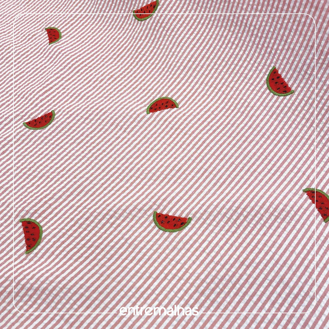 Tecido Ana Ruga Siesta Bordado Estampado, foto 1 de 2