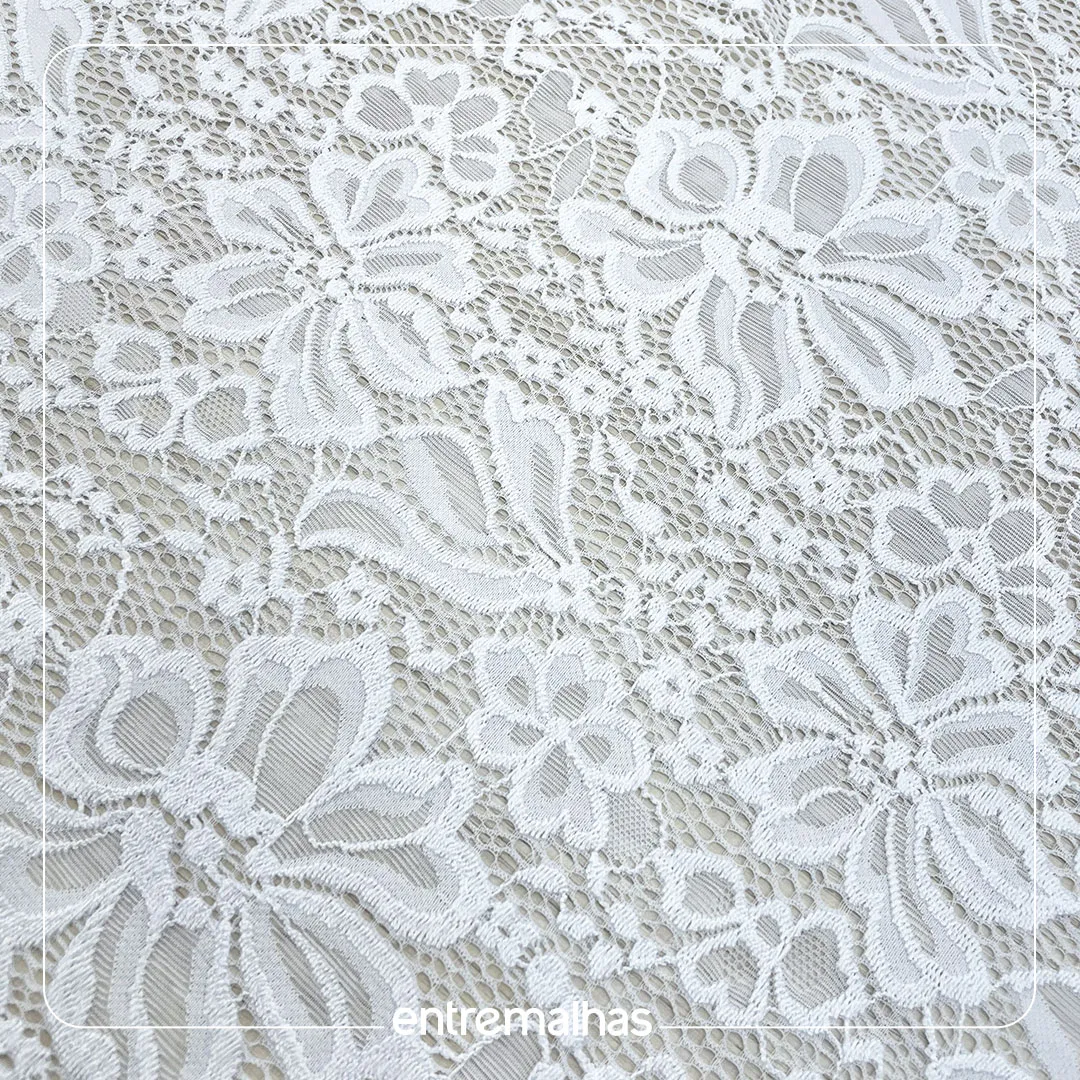 Tecido Renda Lace Branco