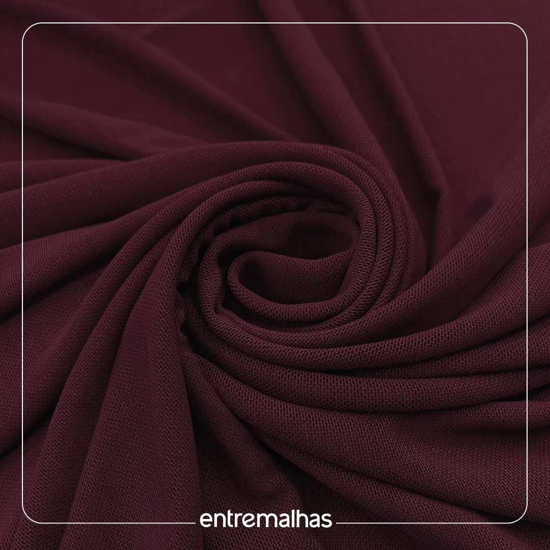 Tecido Lycra Tule Marsala