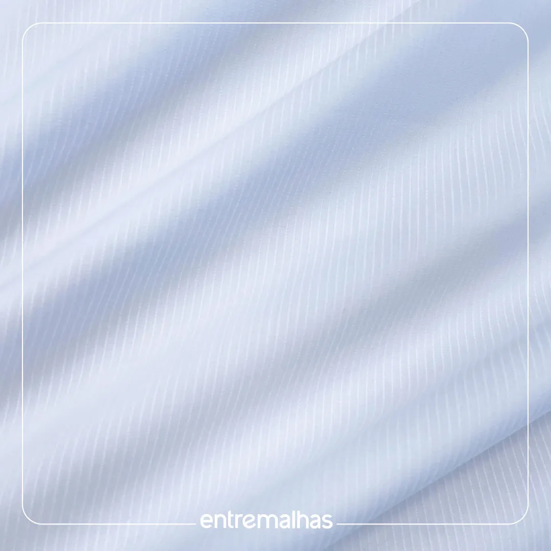 Tecido Tricoline Amelie UV25 Branco - Listrado