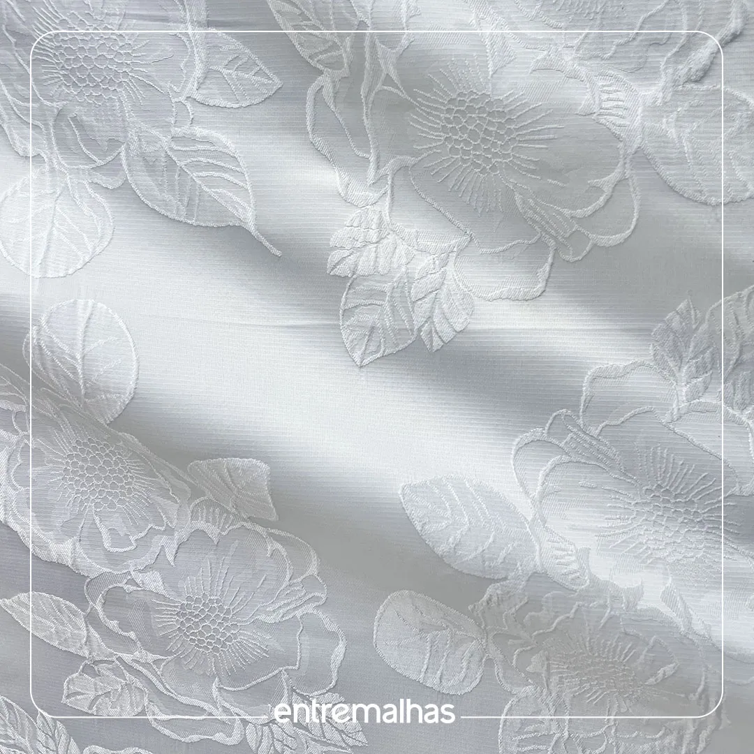 Tecido Jacquard Italiano Branco